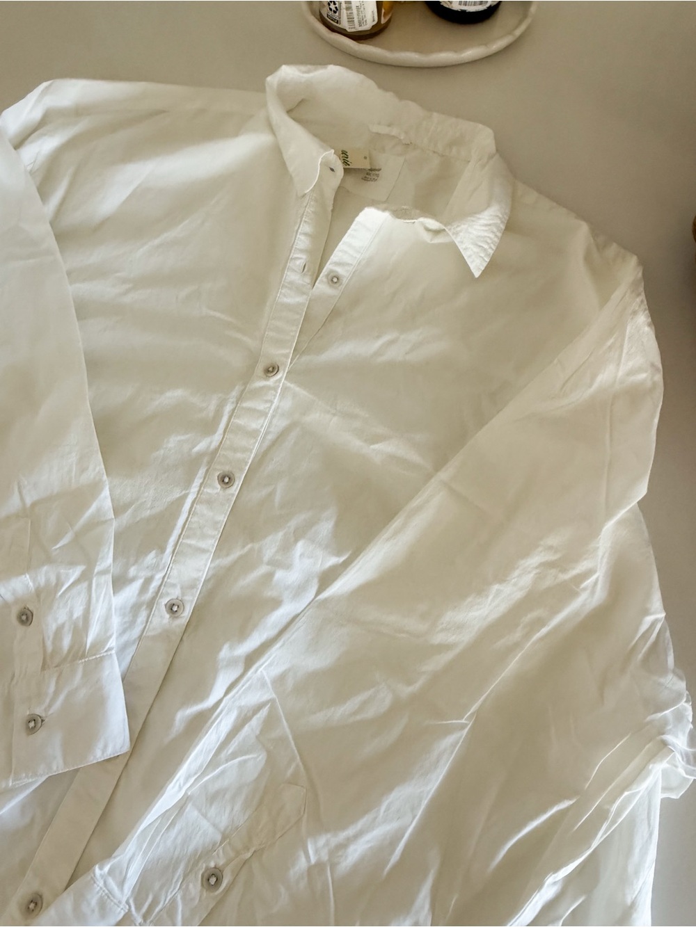 aerie White Button-Down Shirt